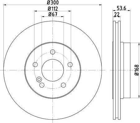 HELLA PAGID 8DD 355 121-951 - Тормозной диск unicars.by