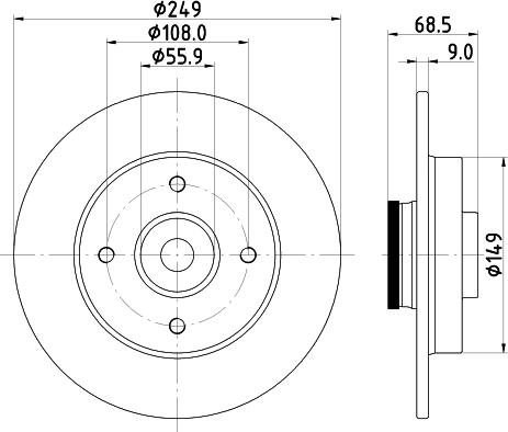 HELLA PAGID 8DD 355 123-291 - Тормозной диск unicars.by