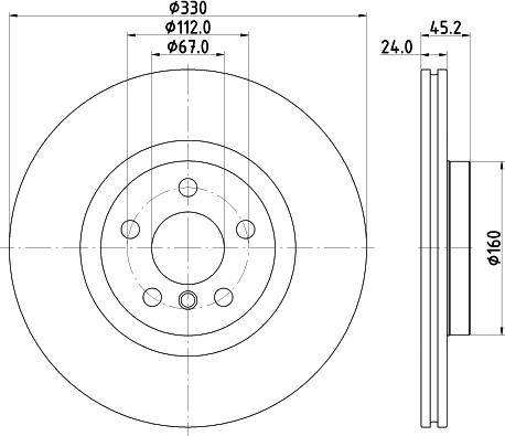 HELLA PAGID 8DD 355 122-641 - Тормозной диск unicars.by