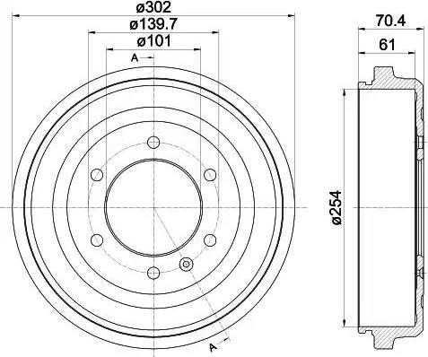 HELLA PAGID 8DT 355 302-991 - Тормозной барабан unicars.by