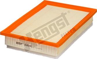 Hengst Filter E494L - Воздушный фильтр, двигатель unicars.by