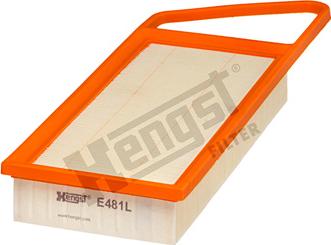 Hengst Filter E481L - Воздушный фильтр, двигатель unicars.by