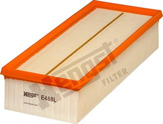 Hengst Filter E488L - Воздушный фильтр, двигатель unicars.by