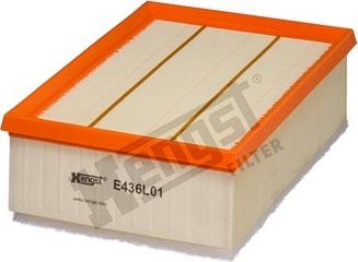 Hengst Filter E436L01 - Воздушный фильтр, двигатель unicars.by