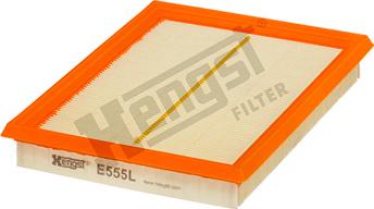 Hengst Filter E555L - Воздушный фильтр, двигатель unicars.by