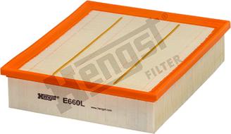 Hengst Filter E660L - Воздушный фильтр, двигатель unicars.by