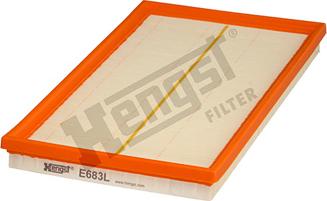 Hengst Filter E683L - Воздушный фильтр, двигатель unicars.by