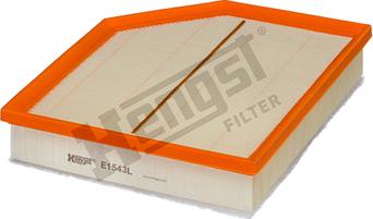 Hengst Filter E1543L - Воздушный фильтр, двигатель unicars.by