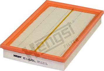 Hengst Filter E160L - Воздушный фильтр, двигатель unicars.by