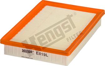 Hengst Filter E819L - Воздушный фильтр, двигатель unicars.by