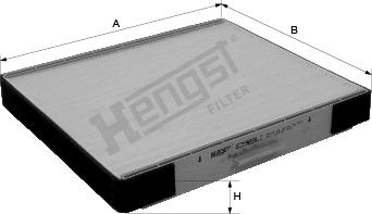 Hengst Filter E3985LI - Фильтр воздуха в салоне unicars.by