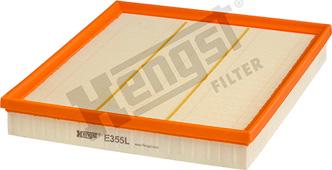 Hengst Filter E355L - Воздушный фильтр, двигатель unicars.by