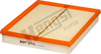 Hengst Filter E352L - Воздушный фильтр, двигатель unicars.by