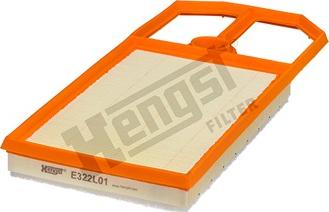 Hengst Filter E322L01 - Воздушный фильтр, двигатель unicars.by