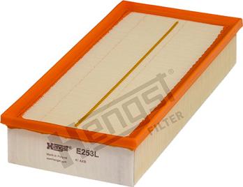 Hengst Filter E253L - Воздушный фильтр, двигатель unicars.by