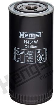 Hengst Filter H451W - Масляный фильтр unicars.by