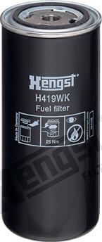 Hengst Filter H419WK - Топливный фильтр unicars.by