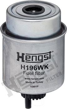 Hengst Filter H196WK - Топливный фильтр unicars.by