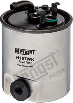 Hengst Filter H167WK - Топливный фильтр unicars.by