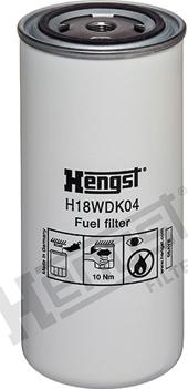 Hengst Filter H18WDK04 - Топливный фильтр unicars.by