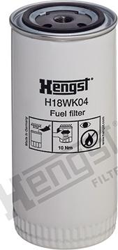 Hengst Filter H18WK04 - Топливный фильтр unicars.by