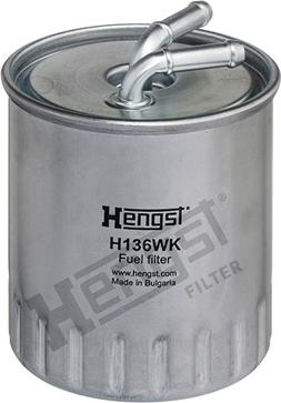 Hengst Filter H136WK - Топливный фильтр unicars.by