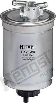 Hengst Filter H123WK - Топливный фильтр unicars.by