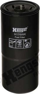 Hengst Filter H176WK - Топливный фильтр unicars.by