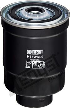 Hengst Filter H17WK09 - Топливный фильтр unicars.by