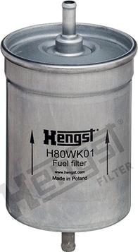 Hengst Filter H80WK01 - Топливный фильтр unicars.by