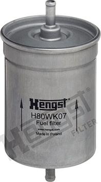 Hengst Filter H80WK07 - Топливный фильтр unicars.by