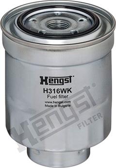 Hengst Filter H316WK - Топливный фильтр unicars.by