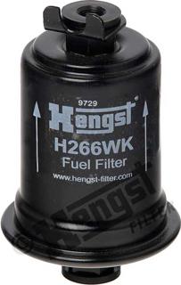 Hengst Filter H266WK - Топливный фильтр unicars.by