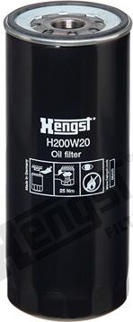 Hengst Filter H200W20 - Масляный фильтр unicars.by