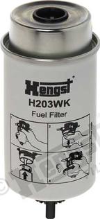 Hengst Filter H203WK - Топливный фильтр unicars.by