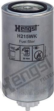 Hengst Filter H215WK - Топливный фильтр unicars.by