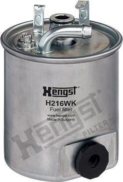 Hengst Filter H216WK - Топливный фильтр unicars.by