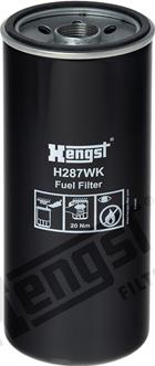 Hengst Filter H287WK - Топливный фильтр unicars.by