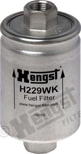 Hengst Filter H229WK - Топливный фильтр unicars.by