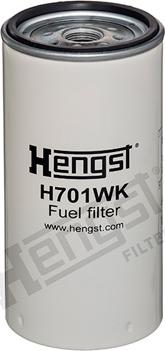 Hengst Filter H701WK - Топливный фильтр unicars.by