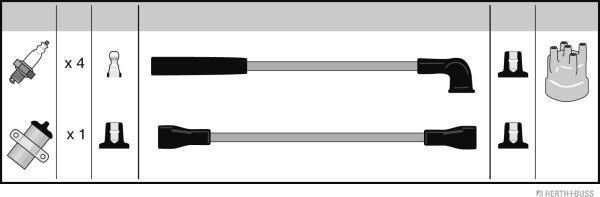 Herth+Buss Jakoparts J5390002 - Комплект проводов зажигания unicars.by