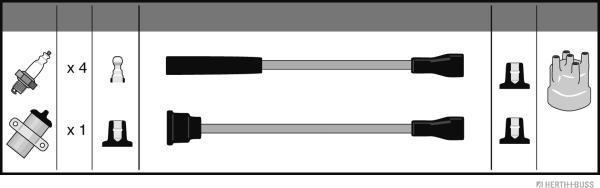 Herth+Buss Jakoparts J5388004 - Комплект проводов зажигания unicars.by