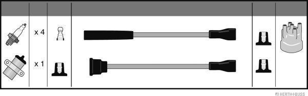 Herth+Buss Jakoparts J5388001 - Комплект проводов зажигания unicars.by