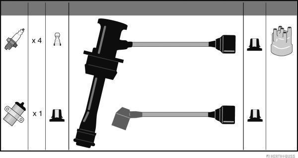 Herth+Buss Jakoparts J5382000 - Комплект проводов зажигания unicars.by