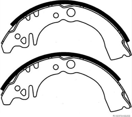 Herth+Buss Jakoparts J3506021 - Комплект тормозных колодок, барабанные unicars.by