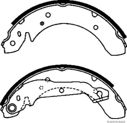Herth+Buss Jakoparts J3500504 - Комплект тормозных колодок, барабанные unicars.by