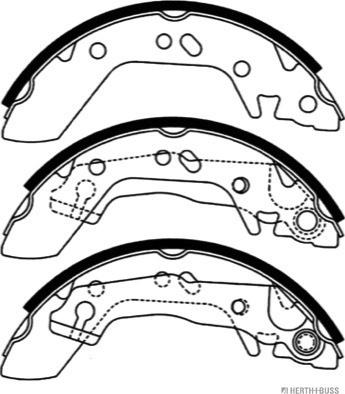 Herth+Buss Jakoparts J3500517 - Комплект тормозных колодок, барабанные unicars.by