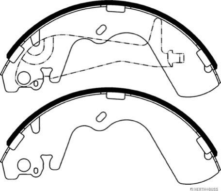 Herth+Buss Jakoparts J3500531 - Комплект тормозных колодок, барабанные unicars.by
