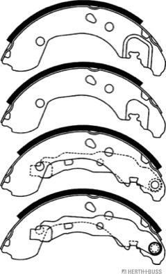 Herth+Buss Jakoparts J3501055 - Комплект тормозных колодок, барабанные unicars.by