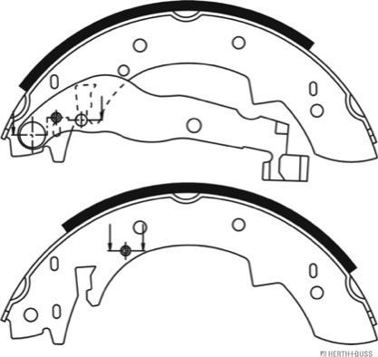 Herth+Buss Jakoparts J3508017 - Комплект тормозных колодок, барабанные unicars.by